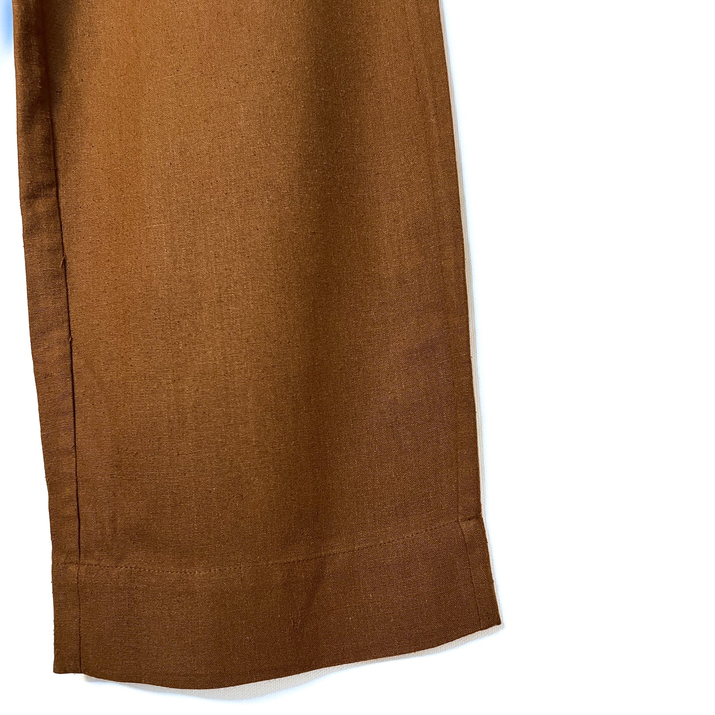 1970s-Vibe Wide Leg Terra Cotta Silk Pants