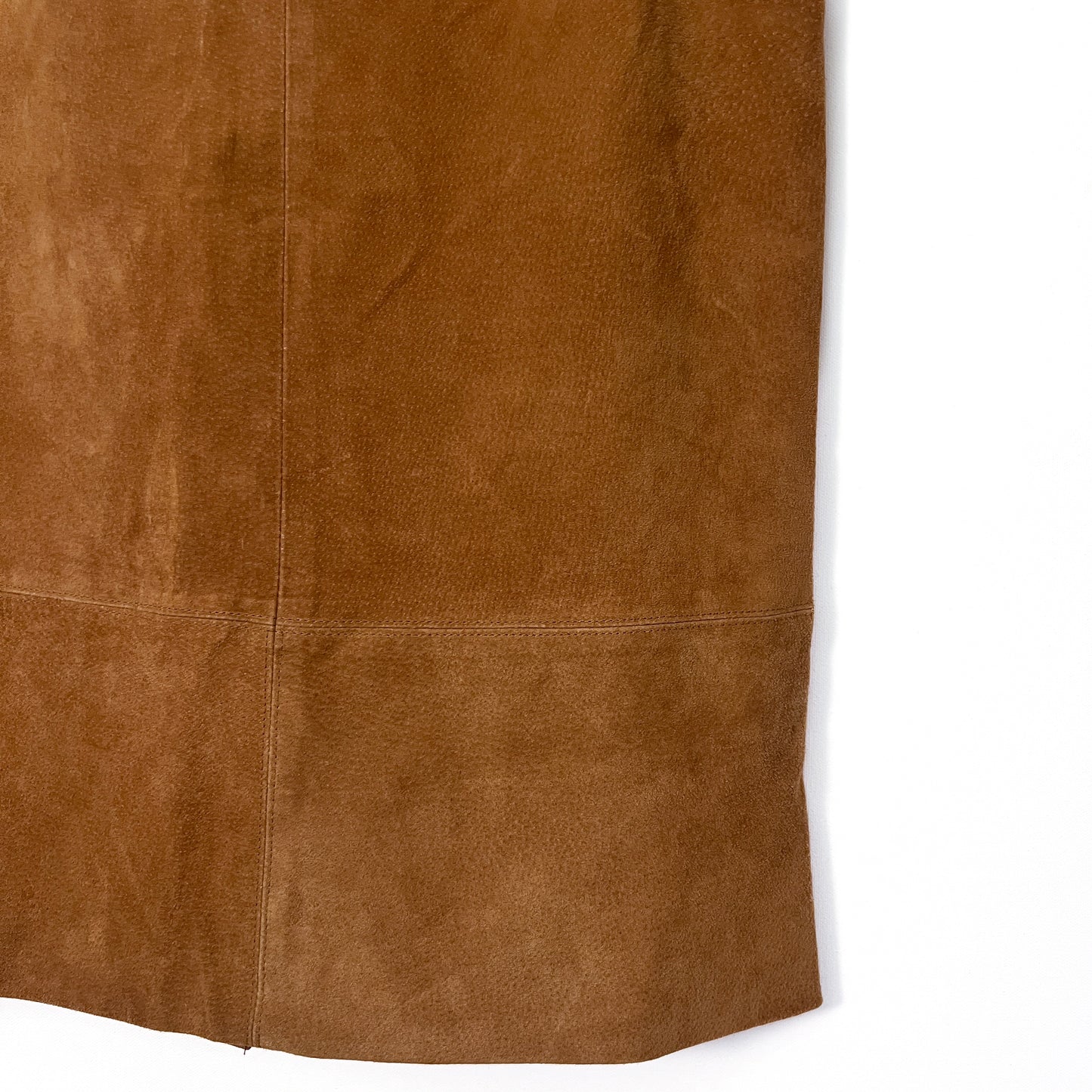 1990s Suede Midi Skirt