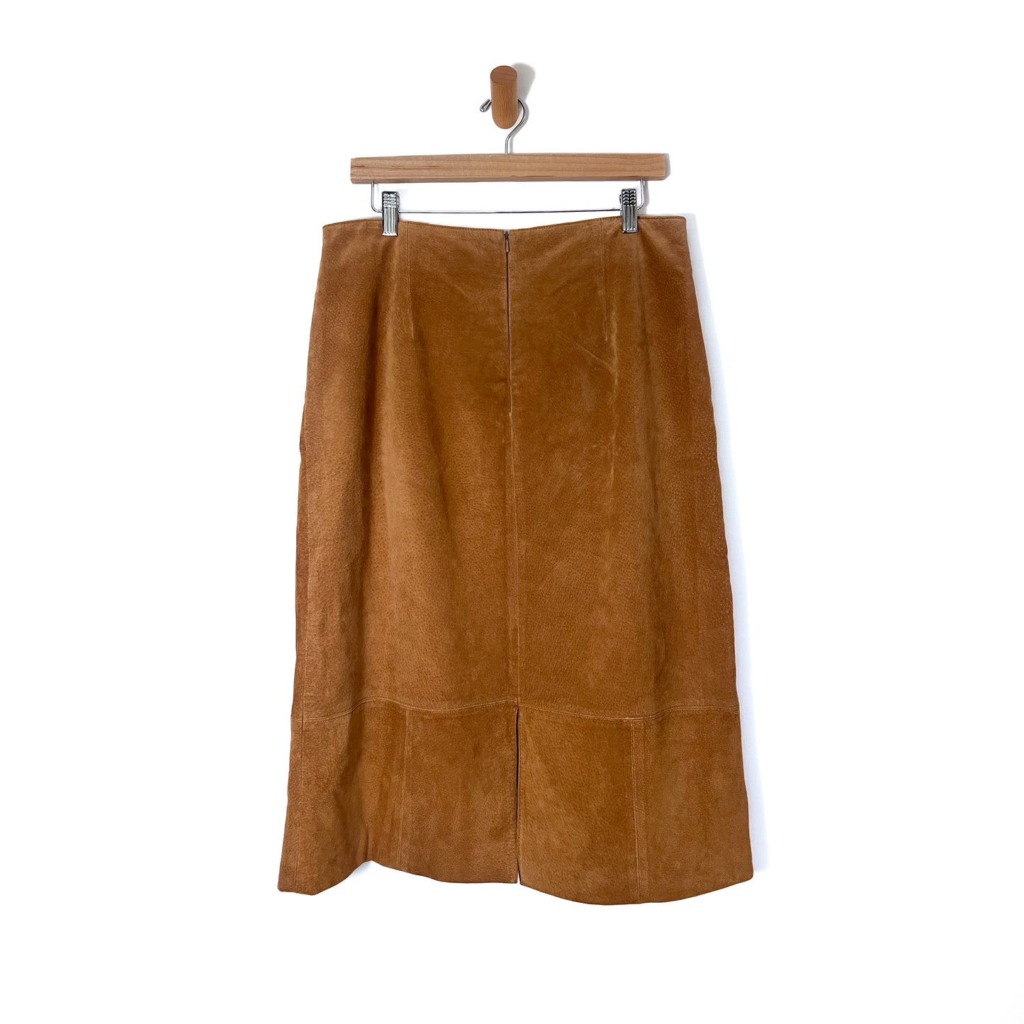 1990s Suede Midi Skirt