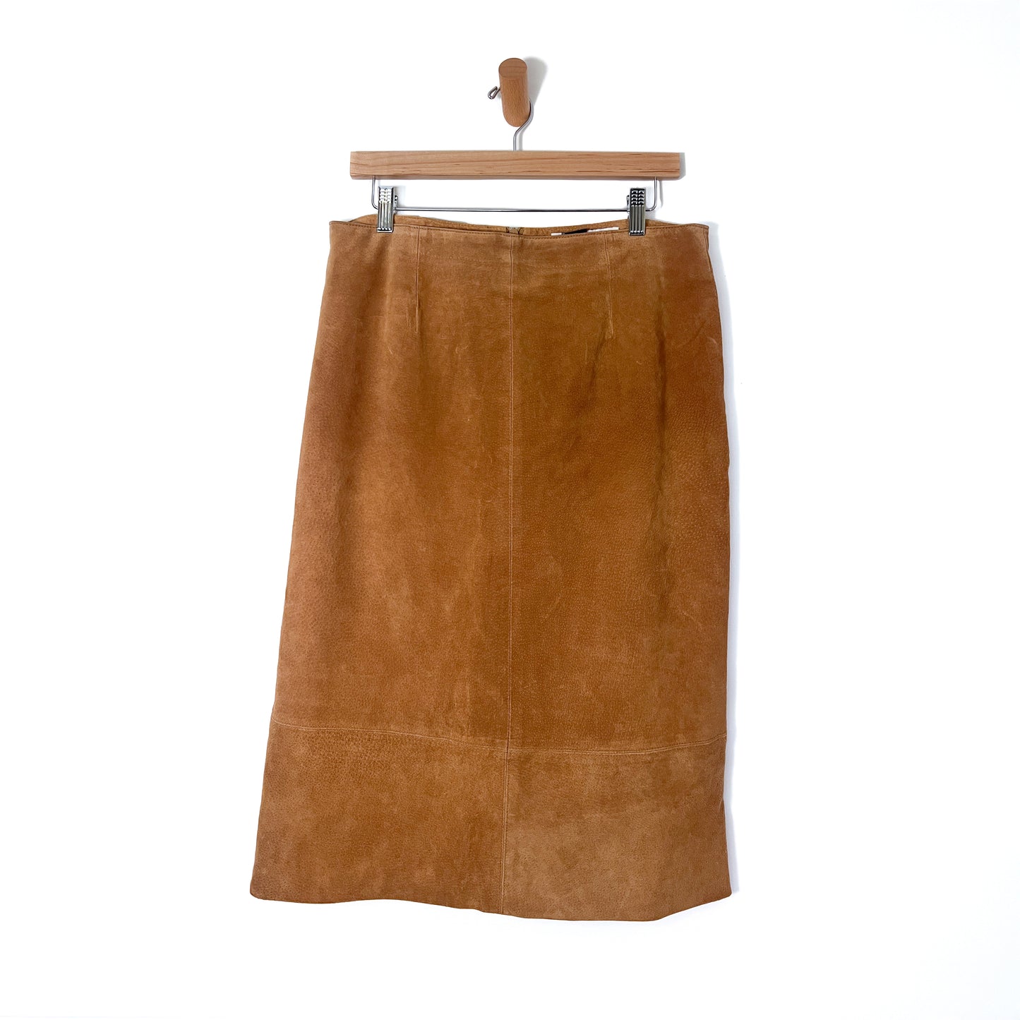 1990s Suede Midi Skirt